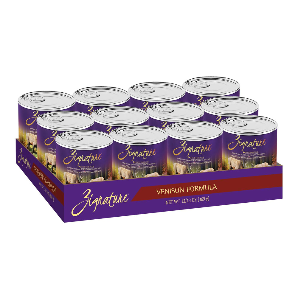 Zignature Venison en lata 13 oz, 12 unidades, promueve hidratación diaria