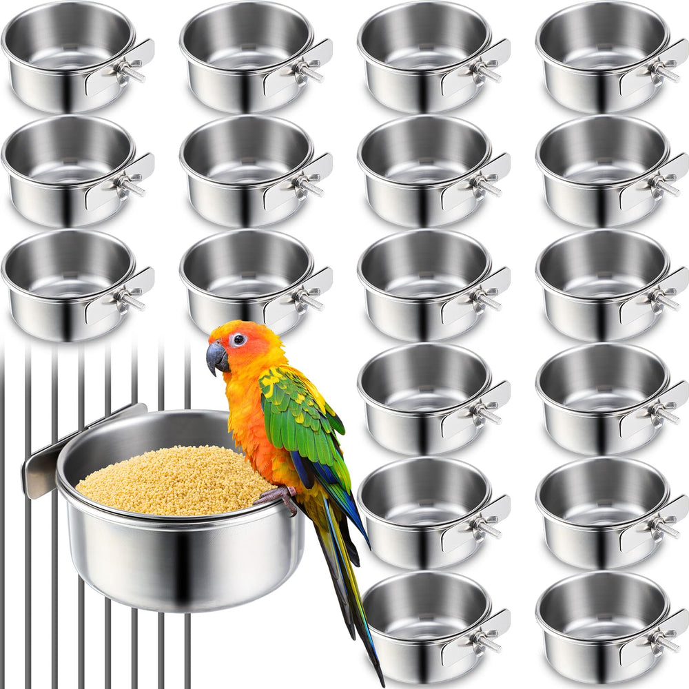 Ziliny tazones alimento aves, acero inoxidable, 24 unidades para reemplazo fácil.