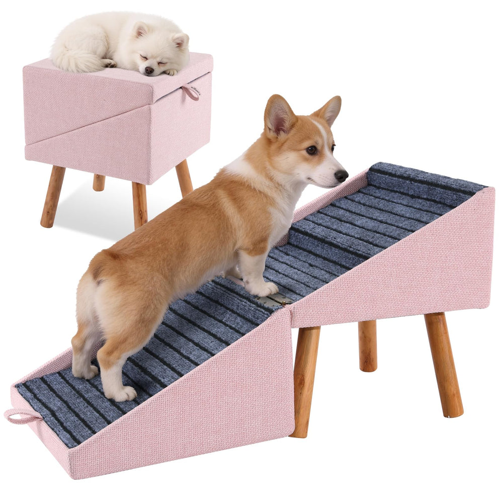 Ziluce Escaleras para perro de 17-13 pulgadas, altura ideal para subir al sofá