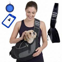 Zingaroo sling-mascota frontal para paseos cómodos.