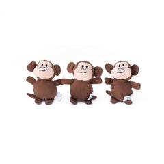 Monos Miniz de ZippyPaws para Burrow, ideal para juego interactivo.