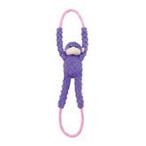 ZippyPaws RopeTugz con mono de cuerda, ideal para juegos de tirar y entretenimiento duradero.