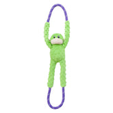 ZippyPaws RopeTugz con mono verde: juguete duradero para juego de tirar.