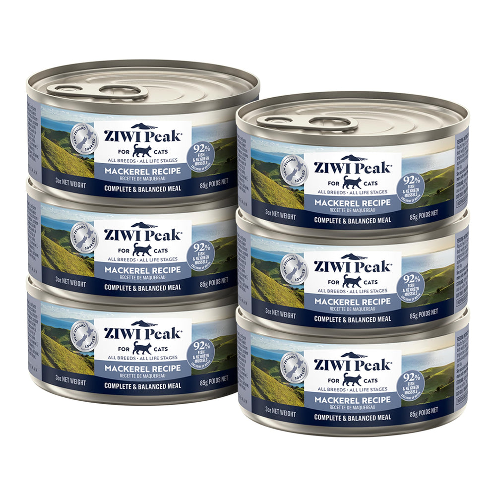 ZIWI Peak caballa azul en lata 3oz, fuente de omega-3 para gatos.