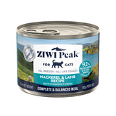 Lata ZIWI Peak para gatos con caballa azul y cordero, proteína premium para todas las etapas.