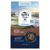 Ziwi Peak Steam & Dried, alimento para perro sin granos, sabor natural y completo.