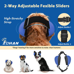 ZOHAN diseño ergonómico para orejas de perro, azul, comodidad sostenida.