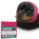 Happy Hoodie de ZONI PETS durante la sesión de peluquería para calmar y proteger las orejas.
