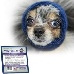 ZONI PETS Happy Hoodie utilizado en sesión de cuidado para calmar durante el secado
