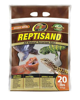Zoo Med arena desértica blanca de 20 libras, ideal para terrarios grandes y facilita la observación.