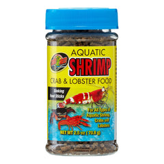Zoo Med alimento acuático, empaque frontal, ideal para alimentar camarones y otros crustáceos.