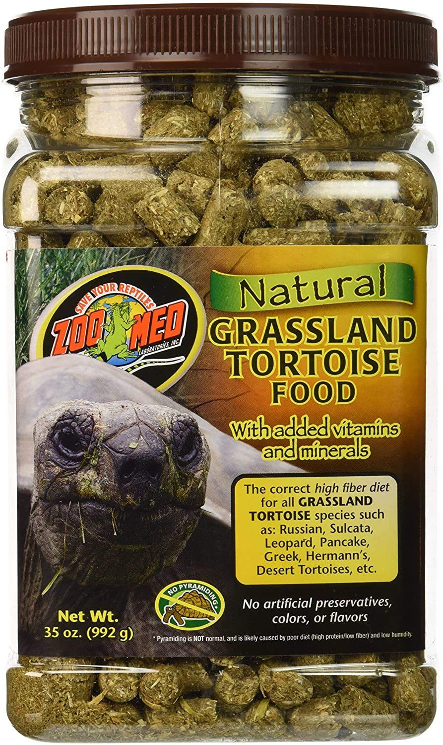 Zoo Med Alimento natural para tortugas de pastizal, ofrece una dieta equilibrada.
