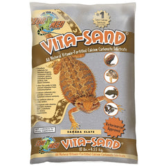Textura ultra fina de Zoo Med Vita Sand para evitar impacciones.