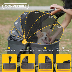 Zoosky cochecito todo terreno para perros pequeños con maniobrabilidad