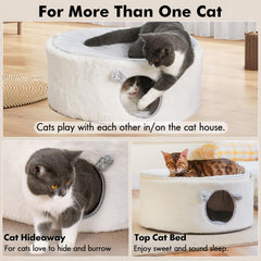 Zoratoo Cama Gato Dos en Uno: refugio y hamaca para gatos activos