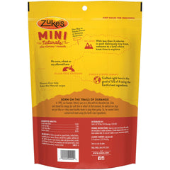 Zuke's Mini Naturals ingredientes-reales, cacahuete y pollo, sabor irresistible.