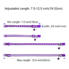 Collar Zulinlong ajustable para gatos, tamaño 19–32 cm.