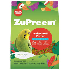 ZuPreem FruitBlend pellets-fruta para aves pequeñas con colores atractivos.