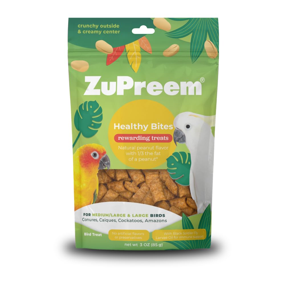 ZuPreem Healthy Bites: cobertura crujiente y centro cremoso para entrenamiento positivo.