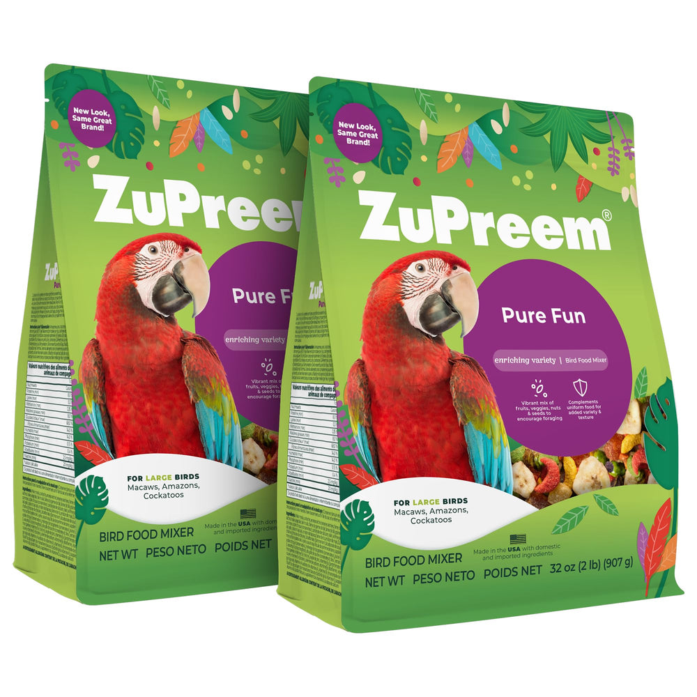 ZuPreem Pure Fun: mezcla de frutas para aves grandes, ideal para enriquecer la dieta.