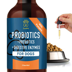 ZuvaPet probióticos para perros: gotas en frasco para alivio digestivo