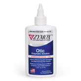 Zymox Otic botella frontal, adecuado para el cuidado del oído de mascotas.