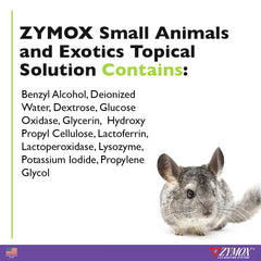 Zymox para perros, gatos y exóticos, uso versátil en piel y oídos.