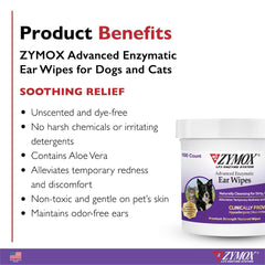 Zymox sistema enzimático LP3, acción limpiadora para oídos sensibles.