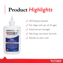 Zymox sistema enzimatico LP3 para limpieza de secreciones