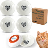 Conjunto de 6 cuencos Zyutong antideslizantes con diseño de corazon para gatos.
