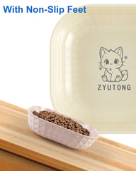 Cuenco ZYUTONG de 5,5 pulgadas, diámetro ancho para comodidad de bigotes.