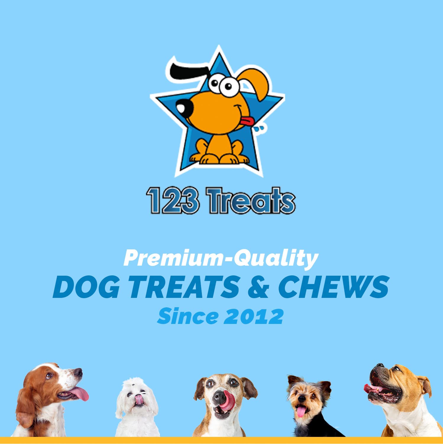 123 Treats almacenamiento seguro y limpio para masticables de piel cruda.