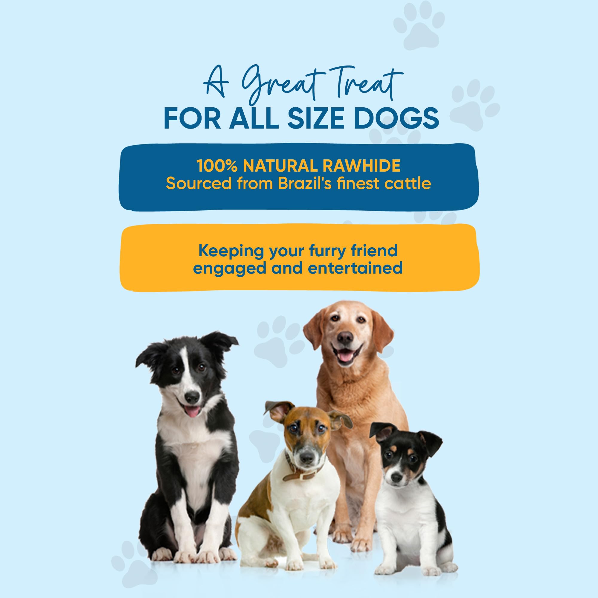 123 Treats huesos rawhide para perros pequeños, tamaño ideal para razas pequeñas