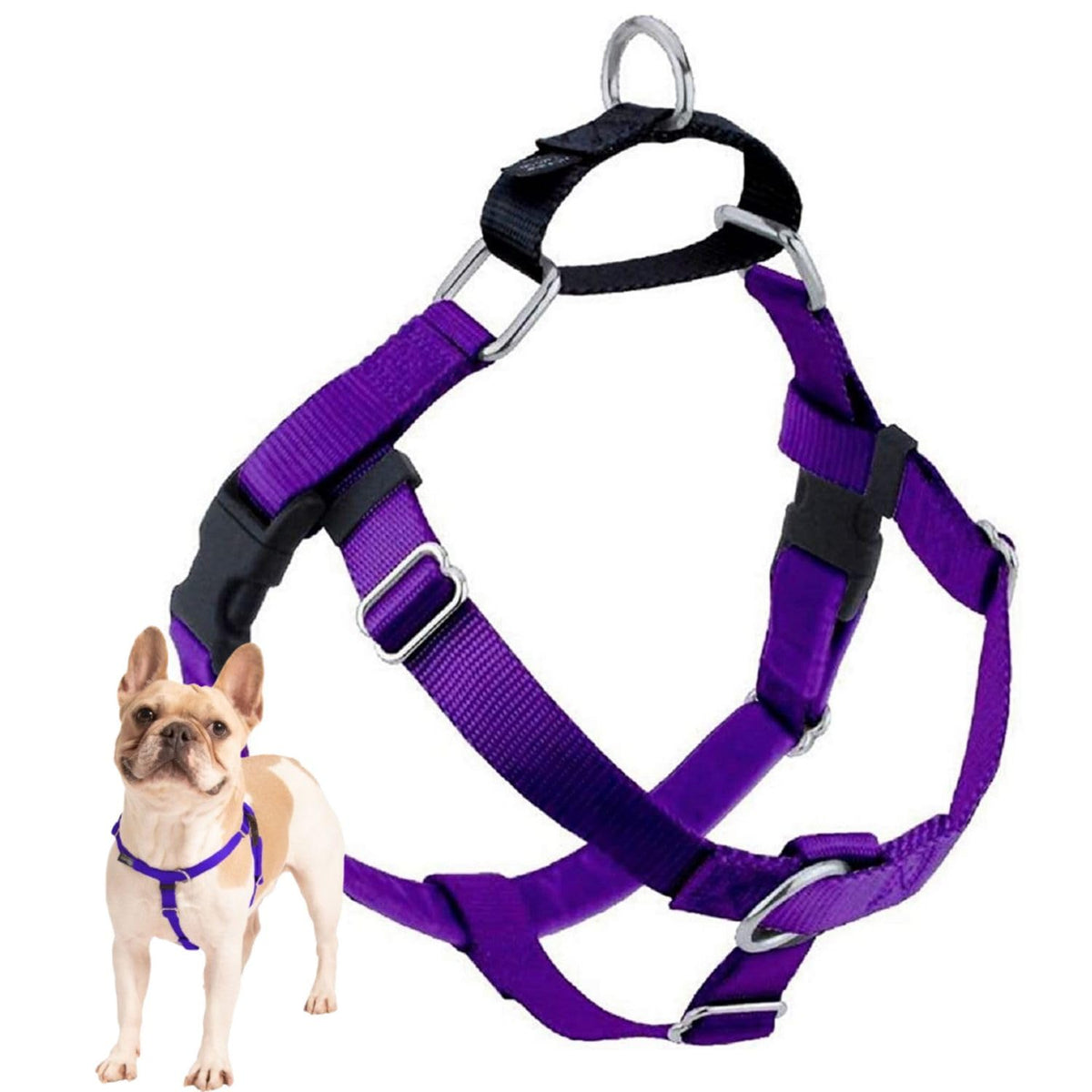 Arnés No Pull Freedom de 2 Hounds Design ajustable para paseos sin tirones.