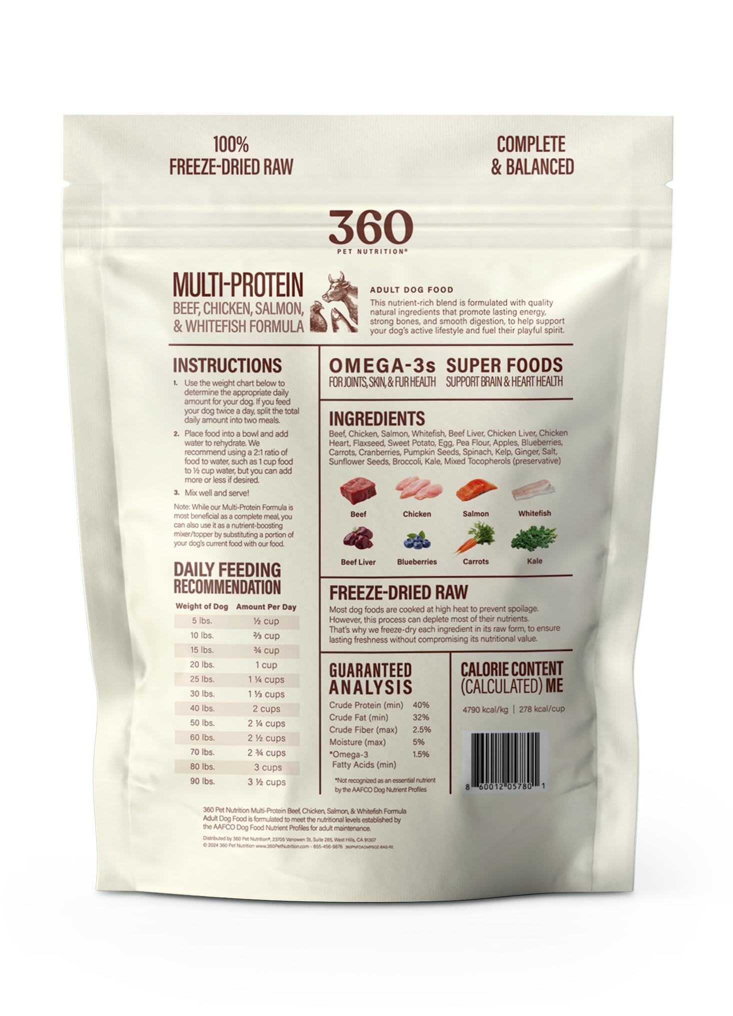 360-pet-nutrition bolsa lista para guardar sin necesidad de refrigeración