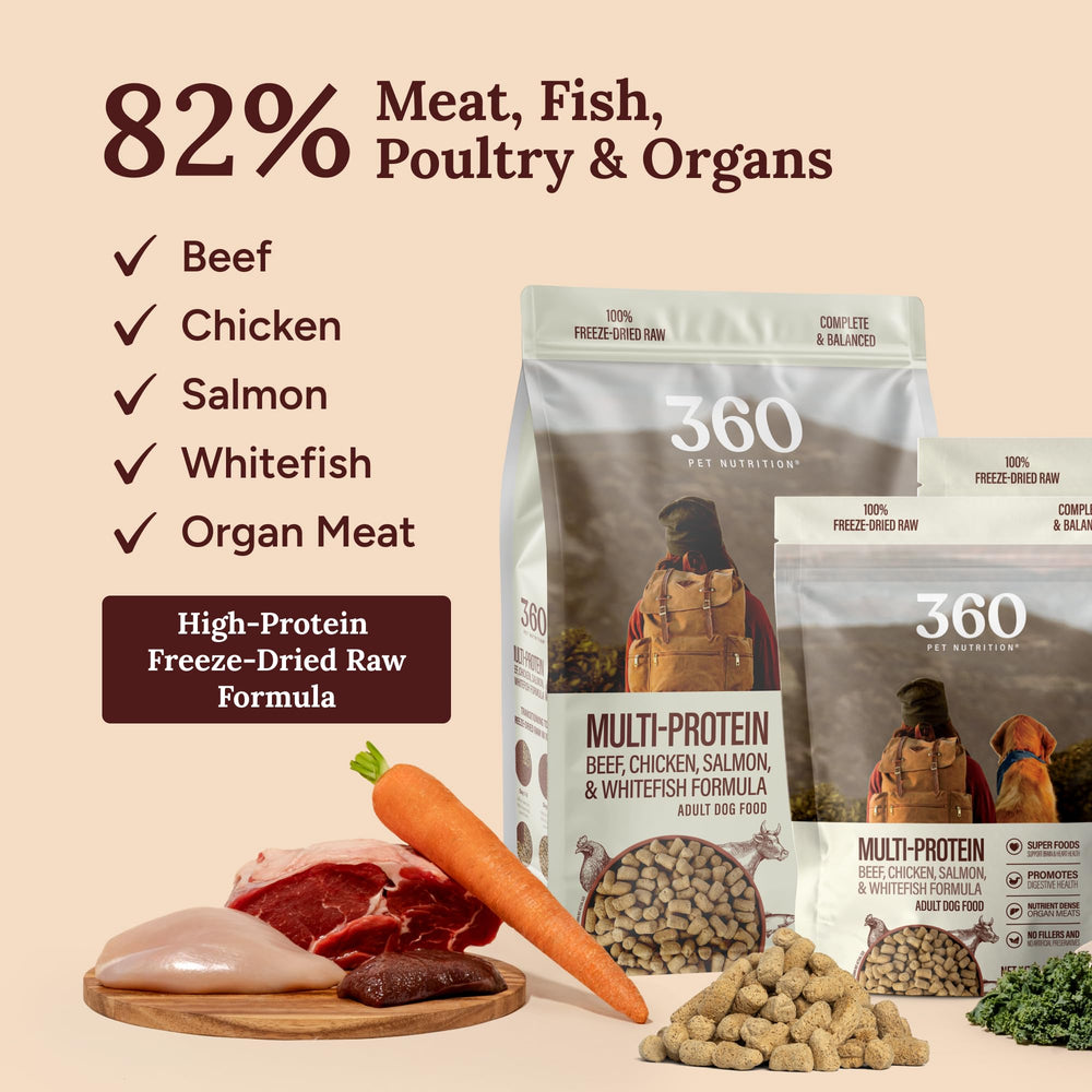 360-pet-nutrition contiene omega-3 y superalimentos para pelaje saludable