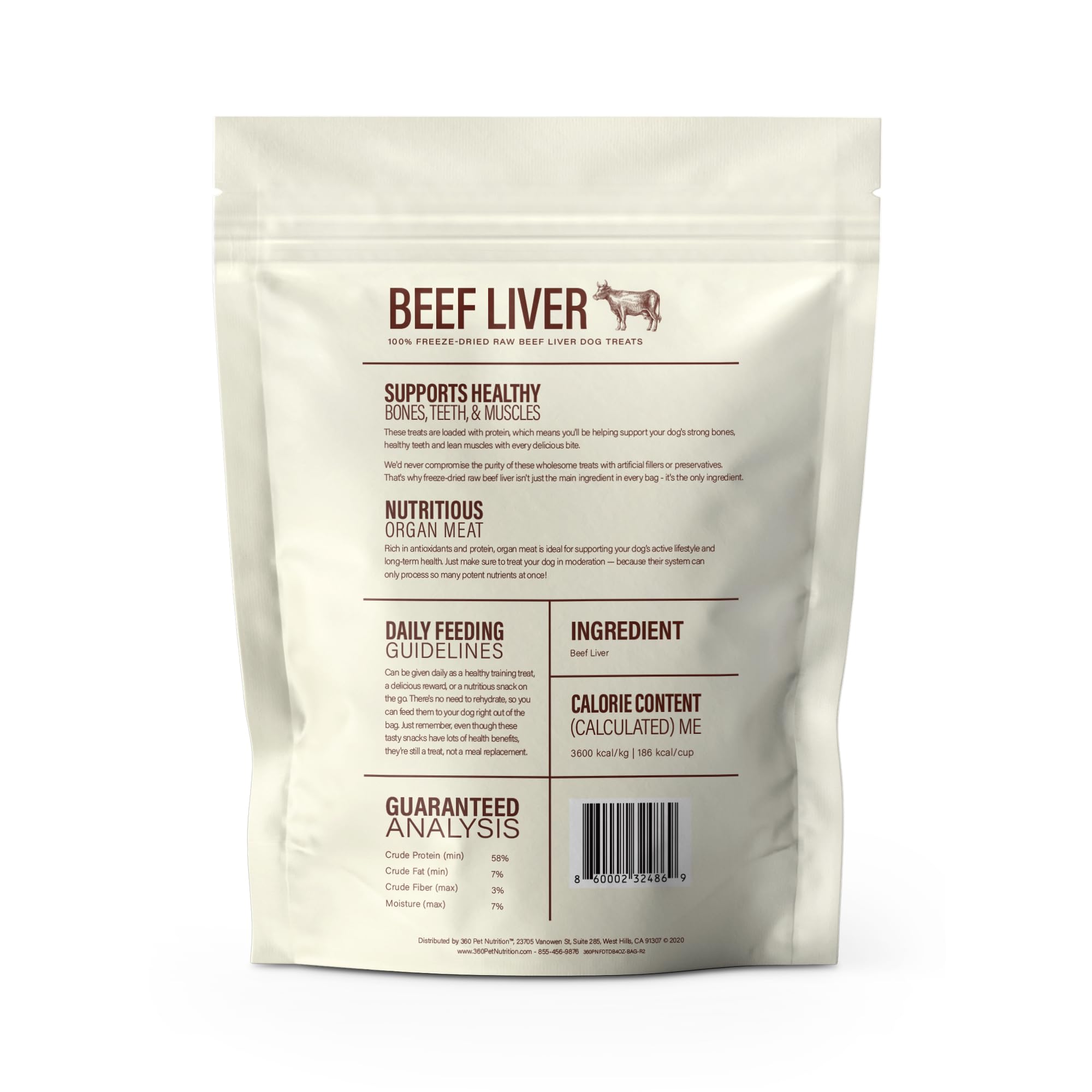360 Pet Nutrition: snack de entrenamiento portátil, perfecto para paseos y sesiones cortas.