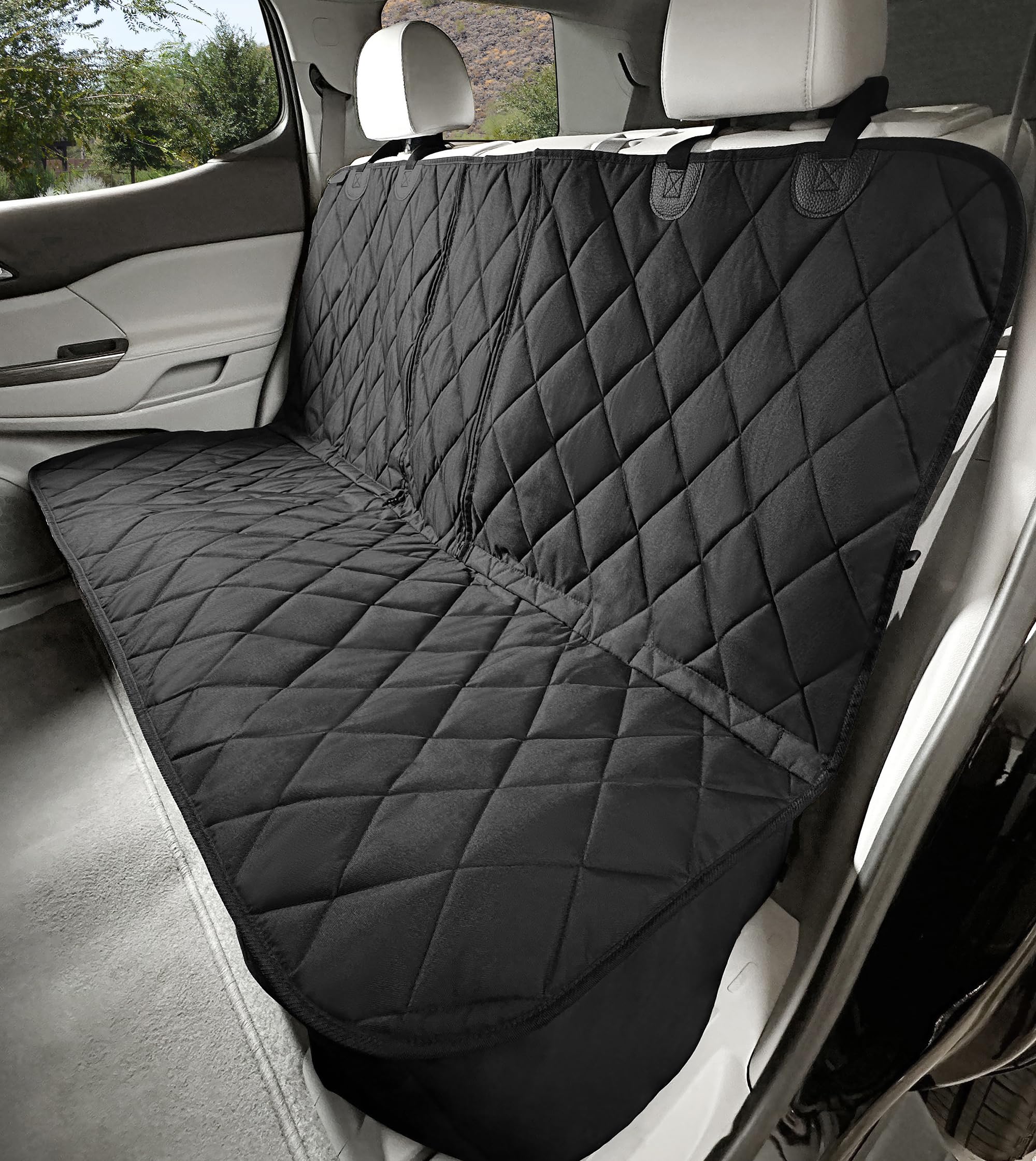 4Knines funda asiento trasero perro: protección impermeable para viajes seguros.
