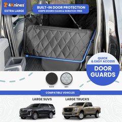 Espacio amplio y cómodo en el asiento trasero para perros en viaje largo.