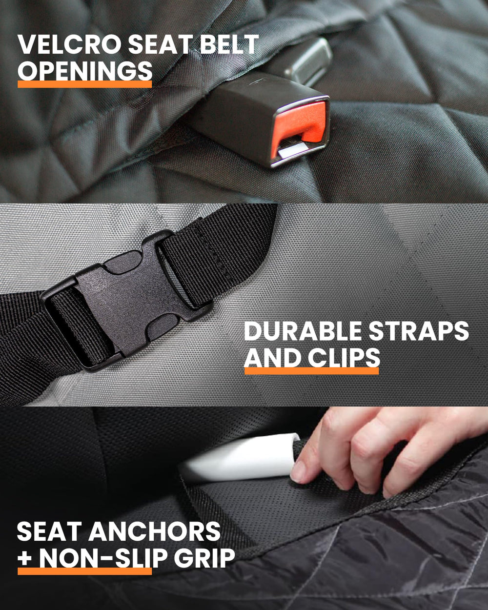 4Knines cubre asiento trasero materiales duraderos protegen de suciedad y pelos.