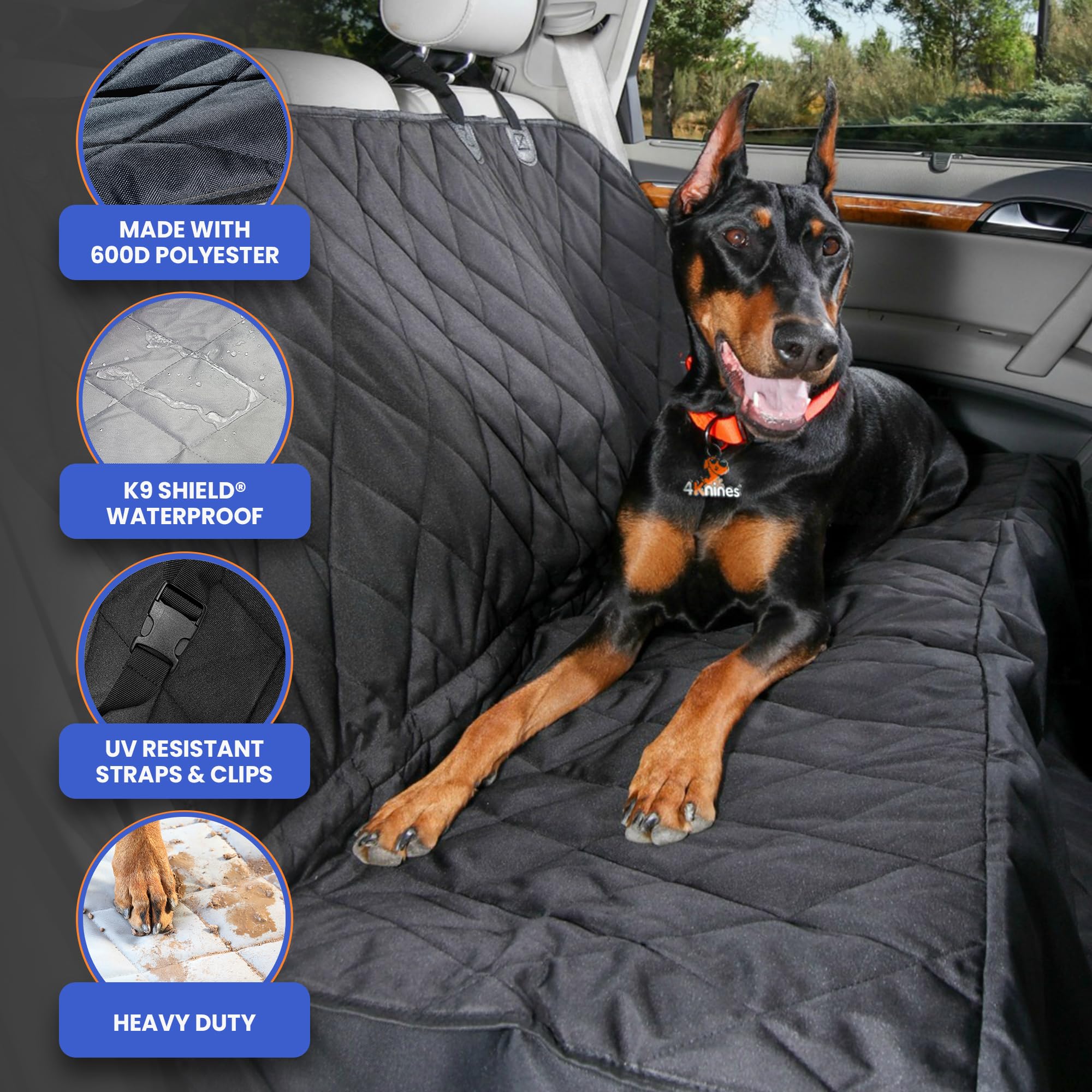 4Knines K9-Shield impermeable: protección fiable frente a derrames y saliva