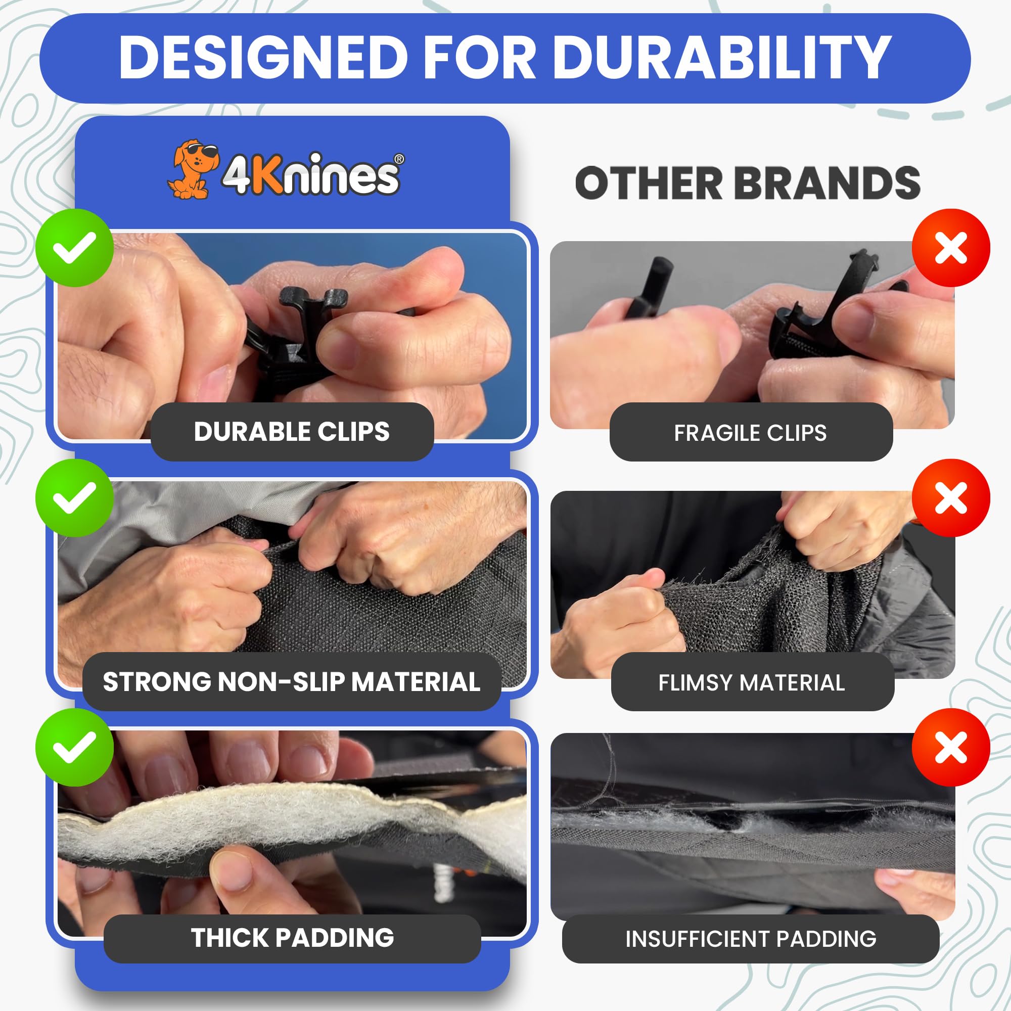 4Knines sistema enganche nylon: instalación rápida y segura en segundos