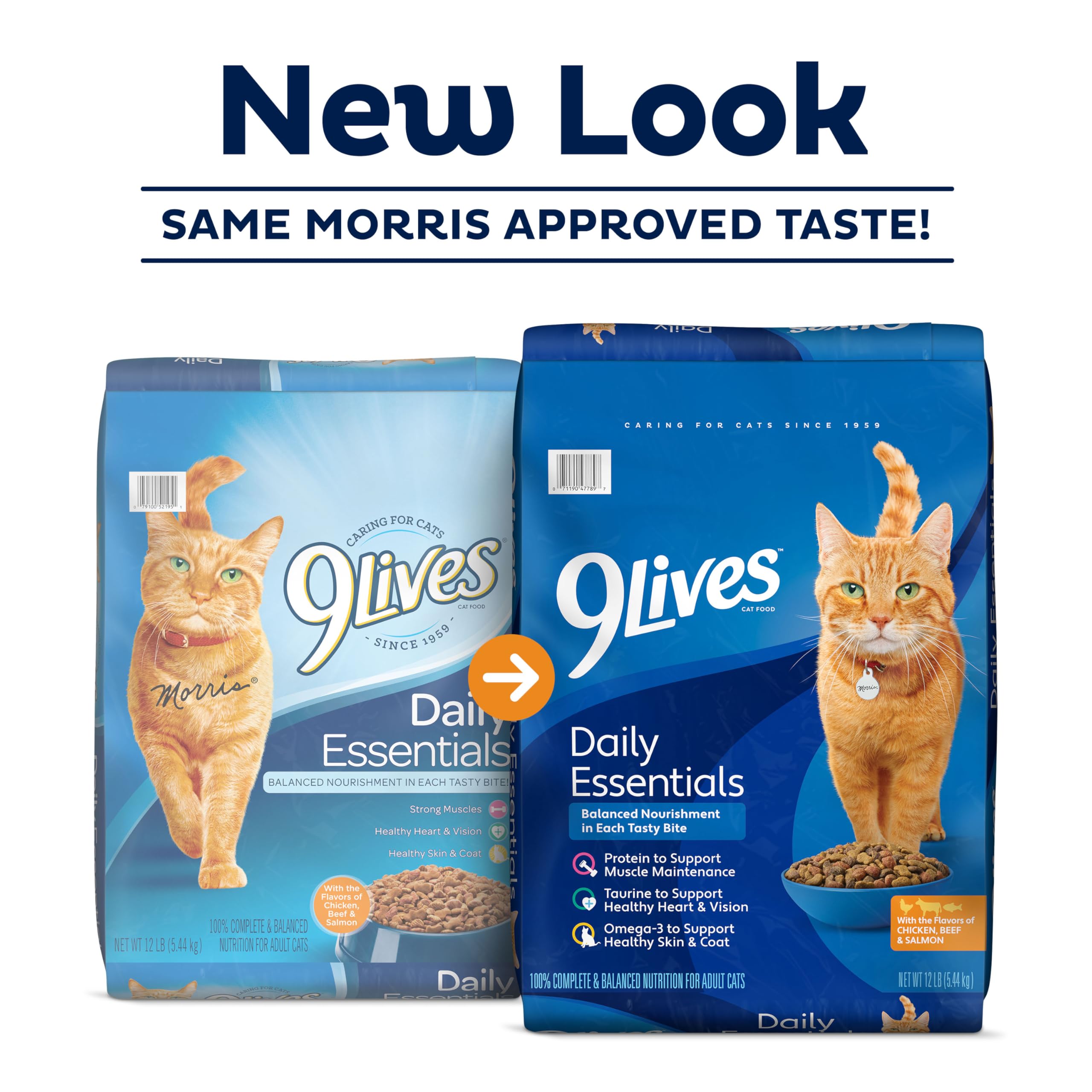 9Lives Esenciales Diarios: tazón con croquetas para gato de gusto atractivo