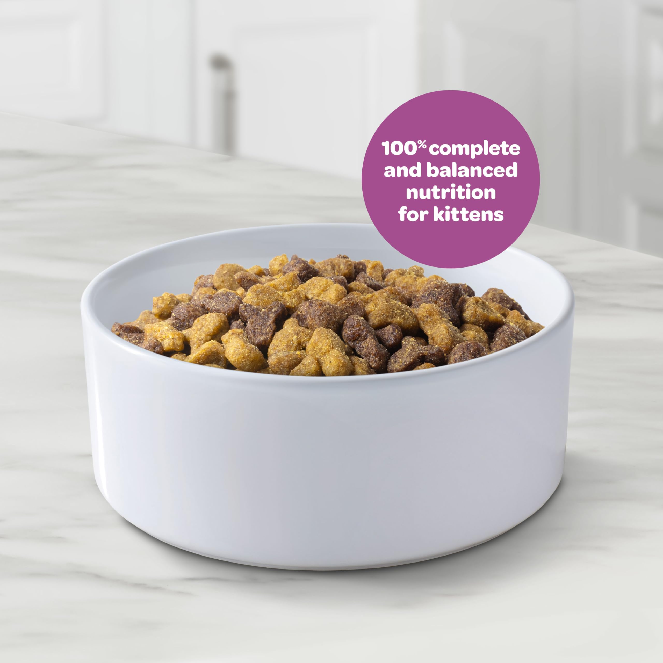 Nutrientes EPA, DHA y vitamina A en 9Lives Kitten Essentials para visión.