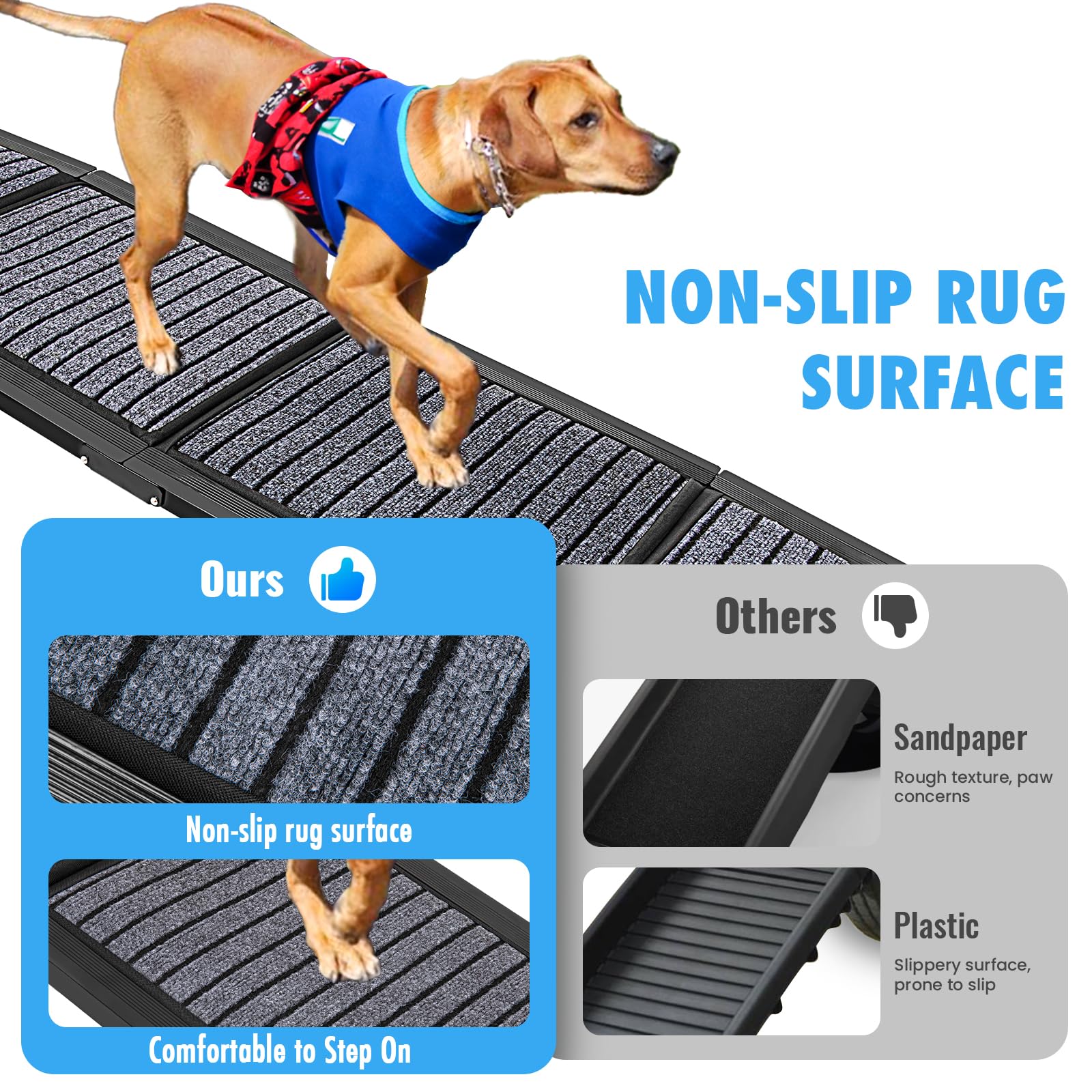 9TH SHOP rampa antideslizante para perros, adecuada para todo clima