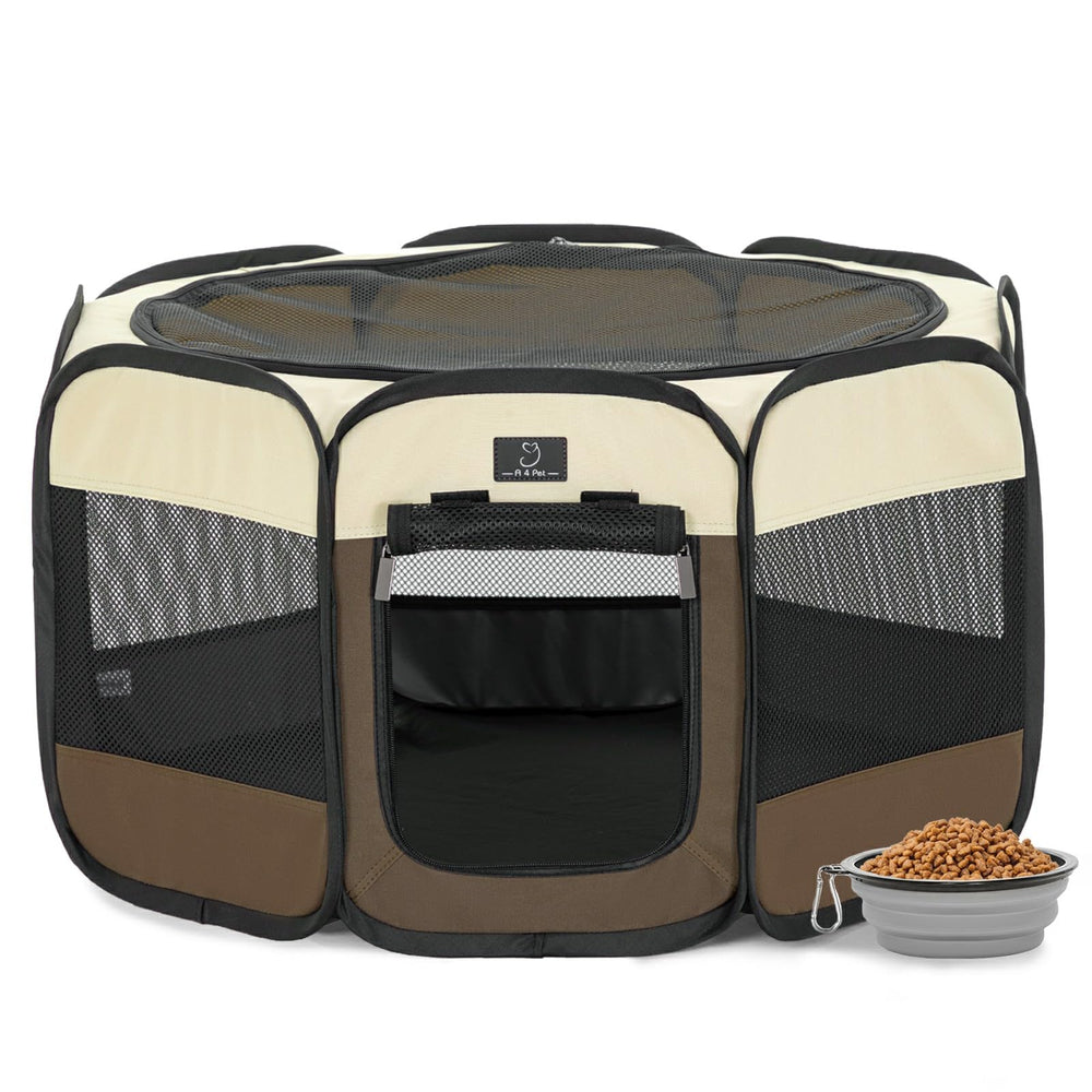 Corral plegable A 4 Pet para perros pequeños, uso interior seguro