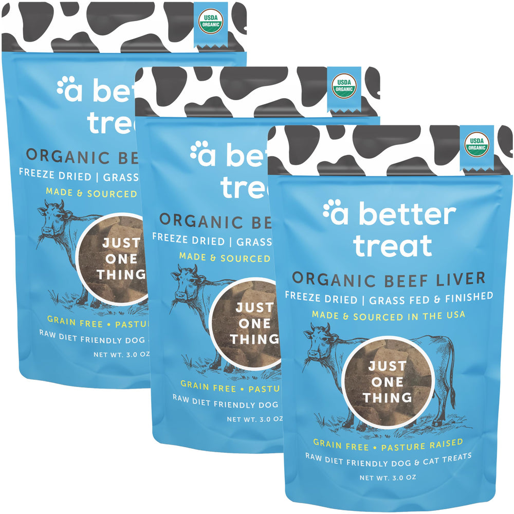 A Better Treat hígado de res orgánico, secado, perfecto para entrenamiento