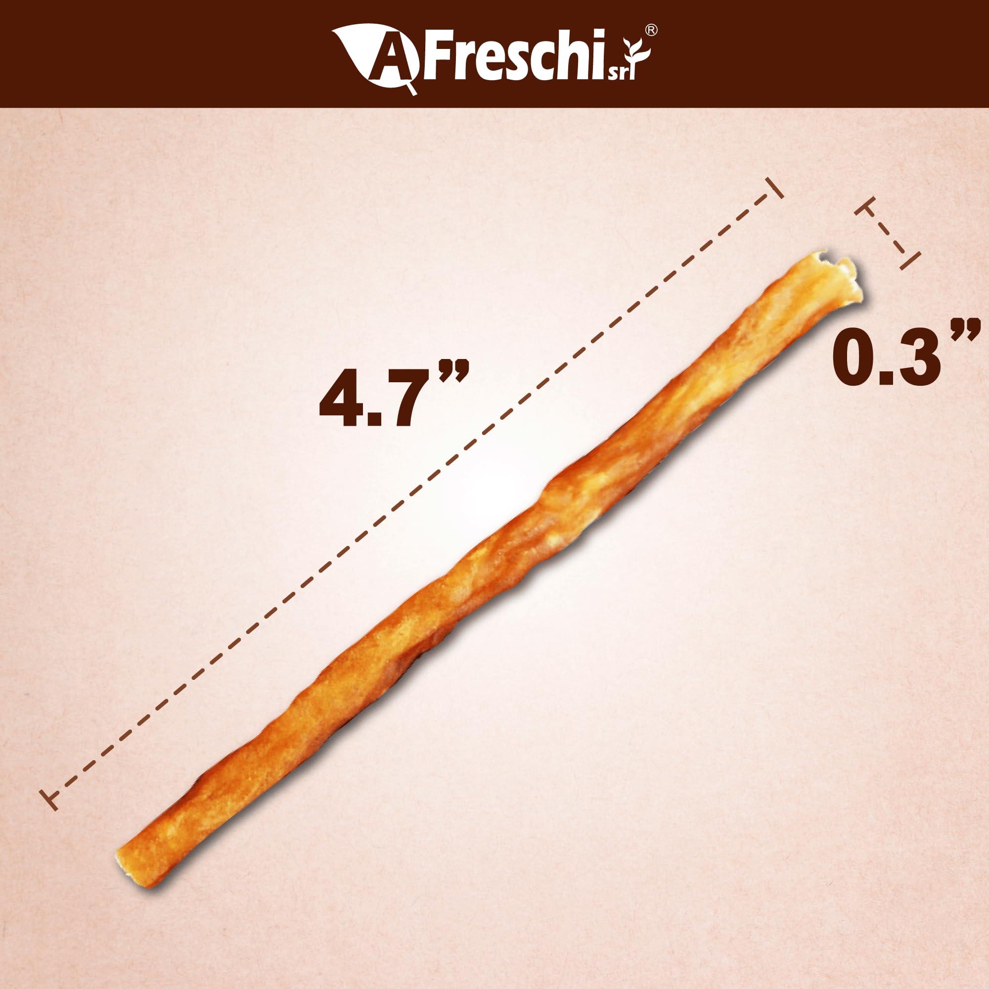 A Freschi srl snack de entrenamiento de pavo para perros, fácil de dividir.