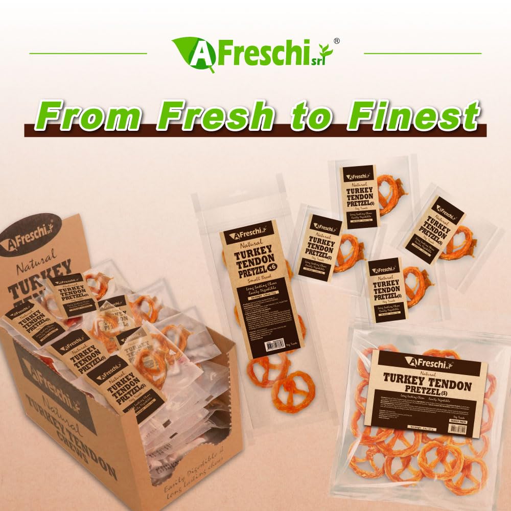 Tendones de pavo de A Freschi srl, ideal para entrenamiento y premios.