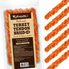 A Freschi srl tendones de pavo en empaque práctico para perros